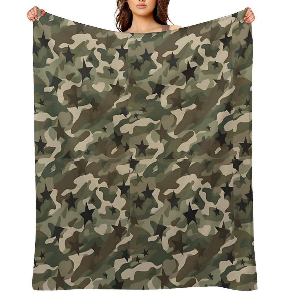Camo Stars Blend Canvas 2 Multi-functional Throw Blanket