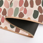 Snake Scales Pattern 03 - Floral Palette  Fade-Resistant Bath Mat