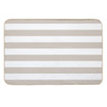Pastel Pink And White Horizontal Stripe Pattern Pairs 2022 Trending Color - Hue - Shade Pantone Perfectly Pale 13-0003  Multi-Purpose Bath Mat
