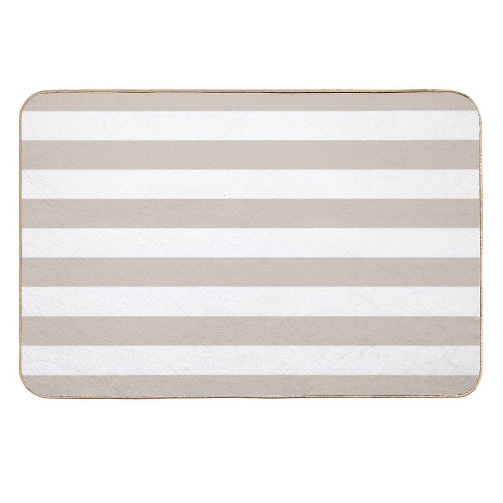 Pastel Pink And White Horizontal Stripe Pattern Pairs 2022 Trending Color - Hue - Shade Pantone Perfectly Pale 13-0003  Multi-Purpose Bath Mat