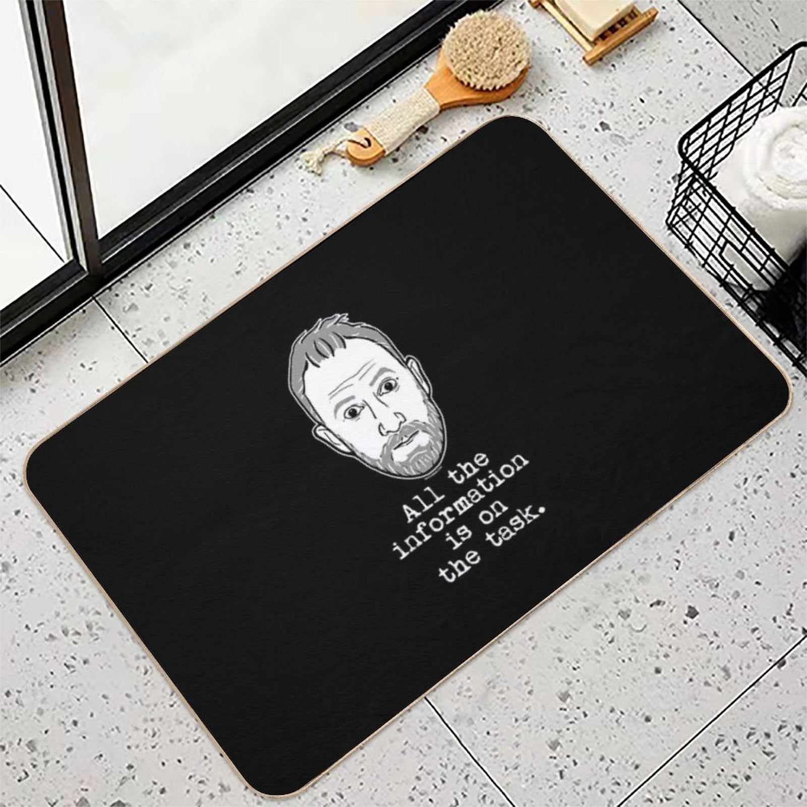 Taskmaster - All The Information Is on The Task - Alex Horne  Repositionable Bath Mat