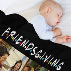 Friendsgiving Classic Fríénds Funny Thanksgiving Eco-conscious Throw Blanket