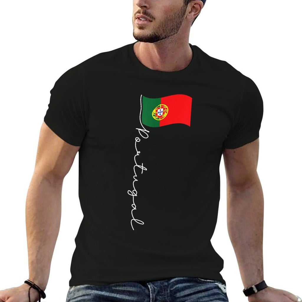 Portugal Signature Pole - Patriotic Portuguese  Easy-care T-Shirt