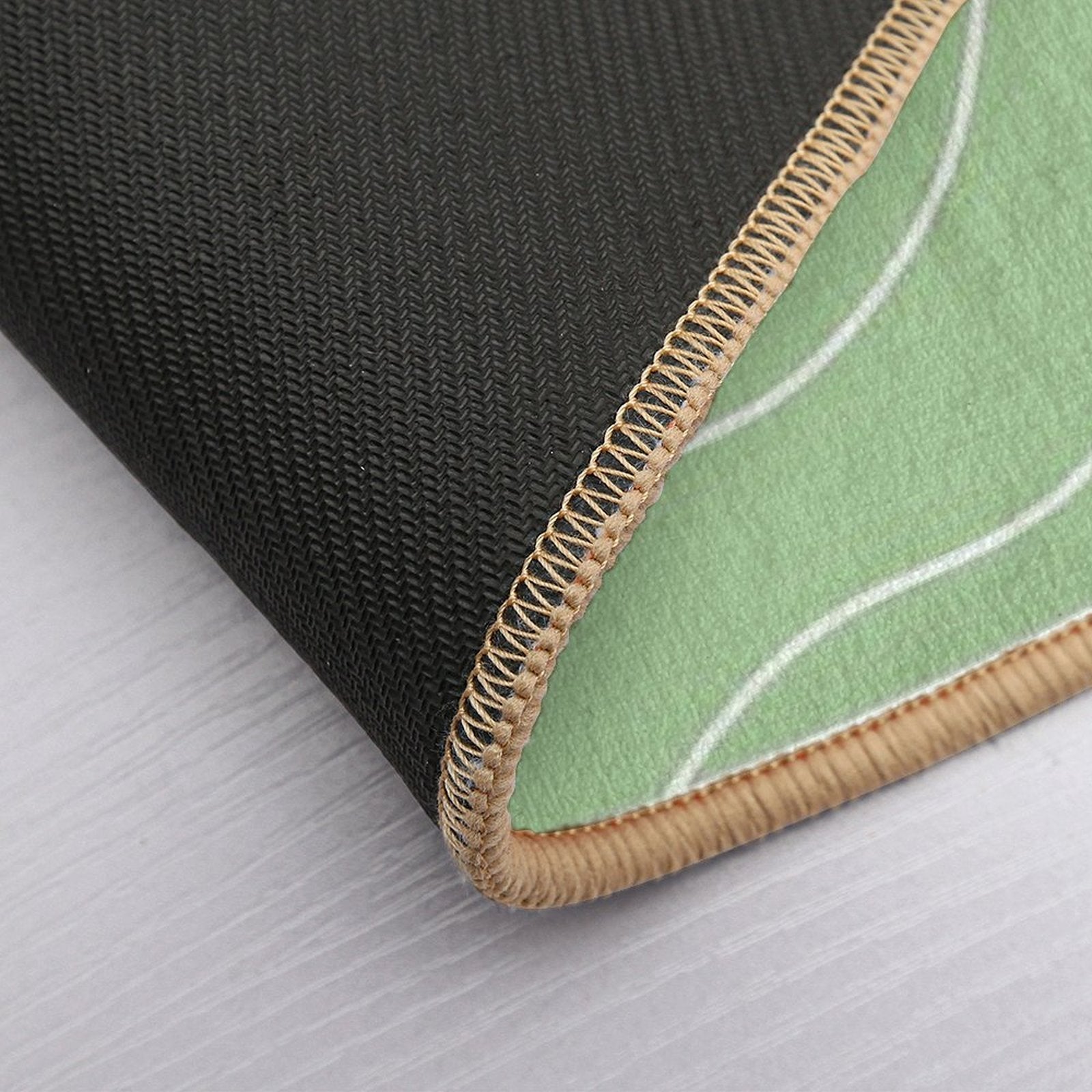 Cute Green Squiggly Lines Aesthetic Items  Pet-Safe Bath Mat