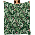 Dragon Fire Dark Green Velvety-soft Throw Blanket