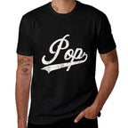 Pop Retro Style Father’s Day for Funny Grandpa Pop  Slim-fit Cut T-Shirt