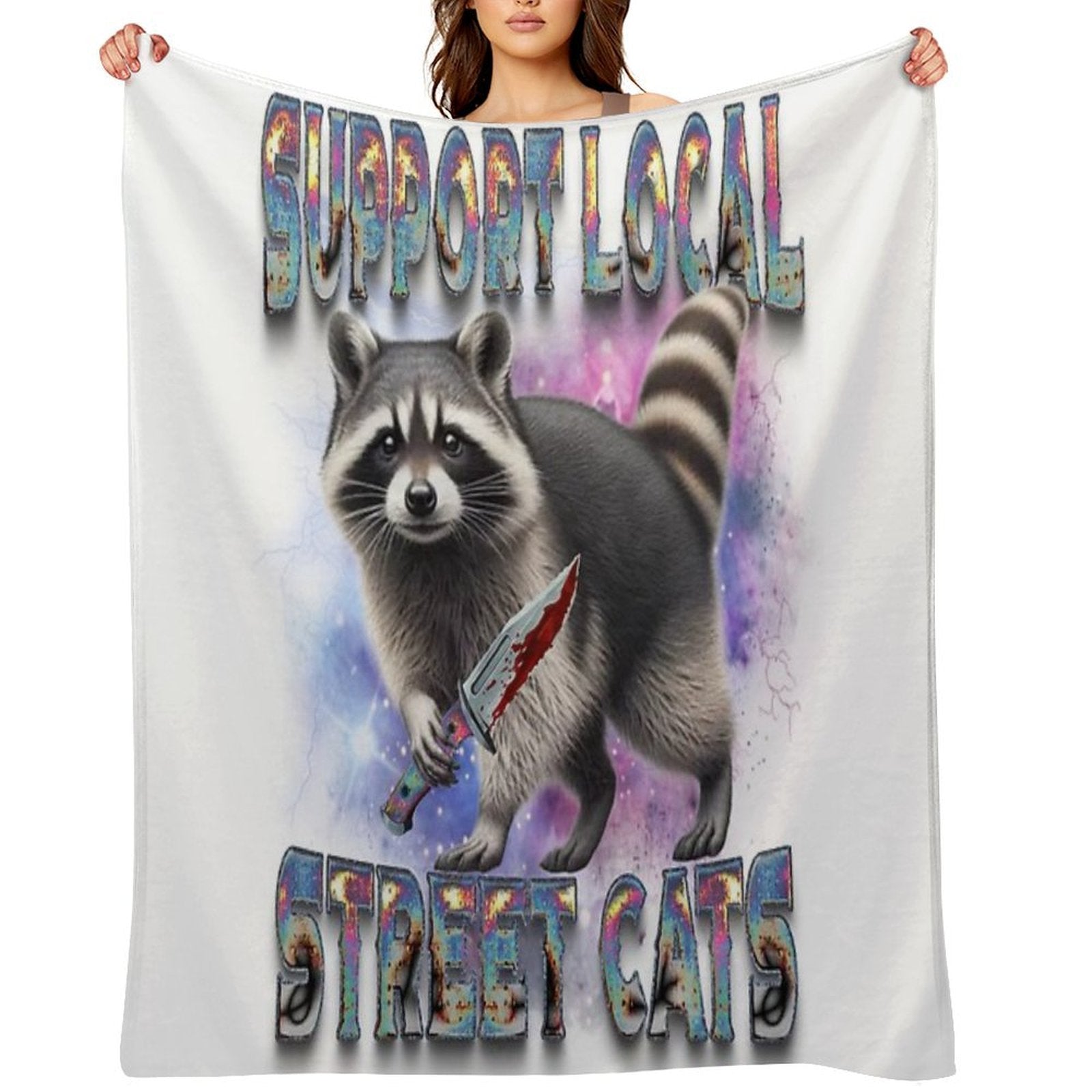 Support Local Street Cats [Premium Collection] Sustainable Throw Blanket