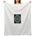 “Flourish of The Earth Mandala – Sacred Geometry Honoring Nature’s Harmony All-season Throw Blanket