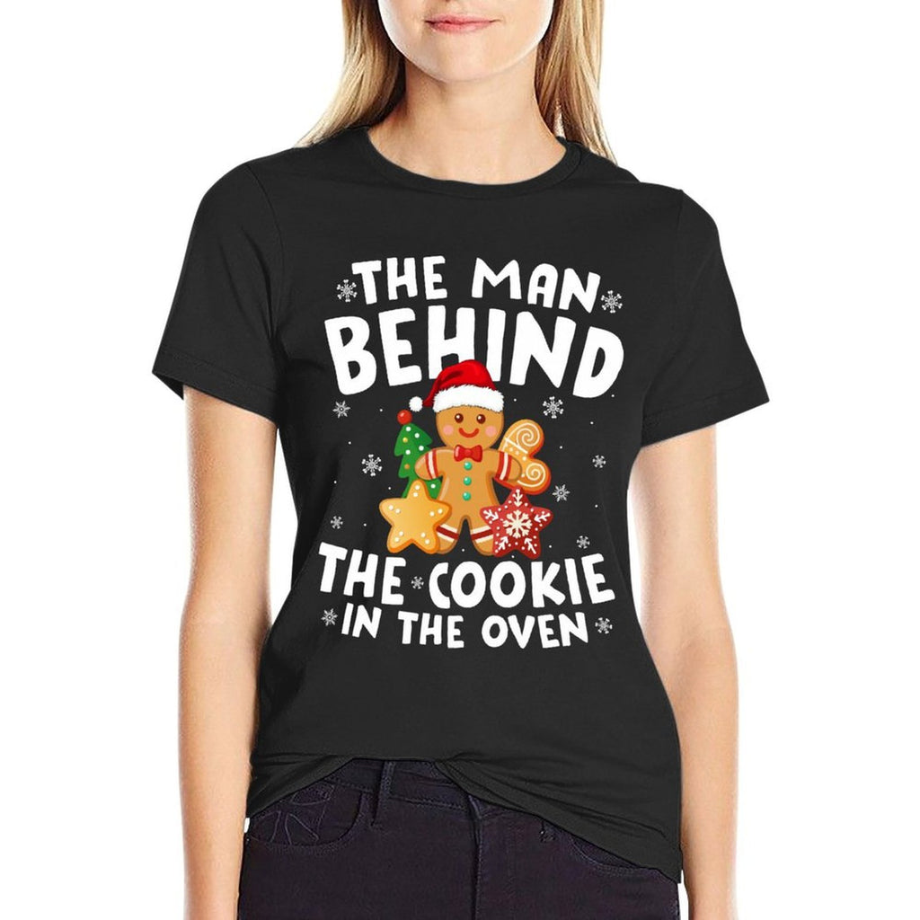 Pregnancy Christmas Pajamas Man Behind Cookie Dad to Be Xmas  Vintage-inspired T-Shirt