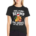 Pregnancy Christmas Pajamas Man Behind Cookie Dad to Be Xmas  Vintage-inspired T-Shirt