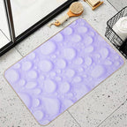 Purple Water Droplets Pattern  Eco-Friendly Bath Mat