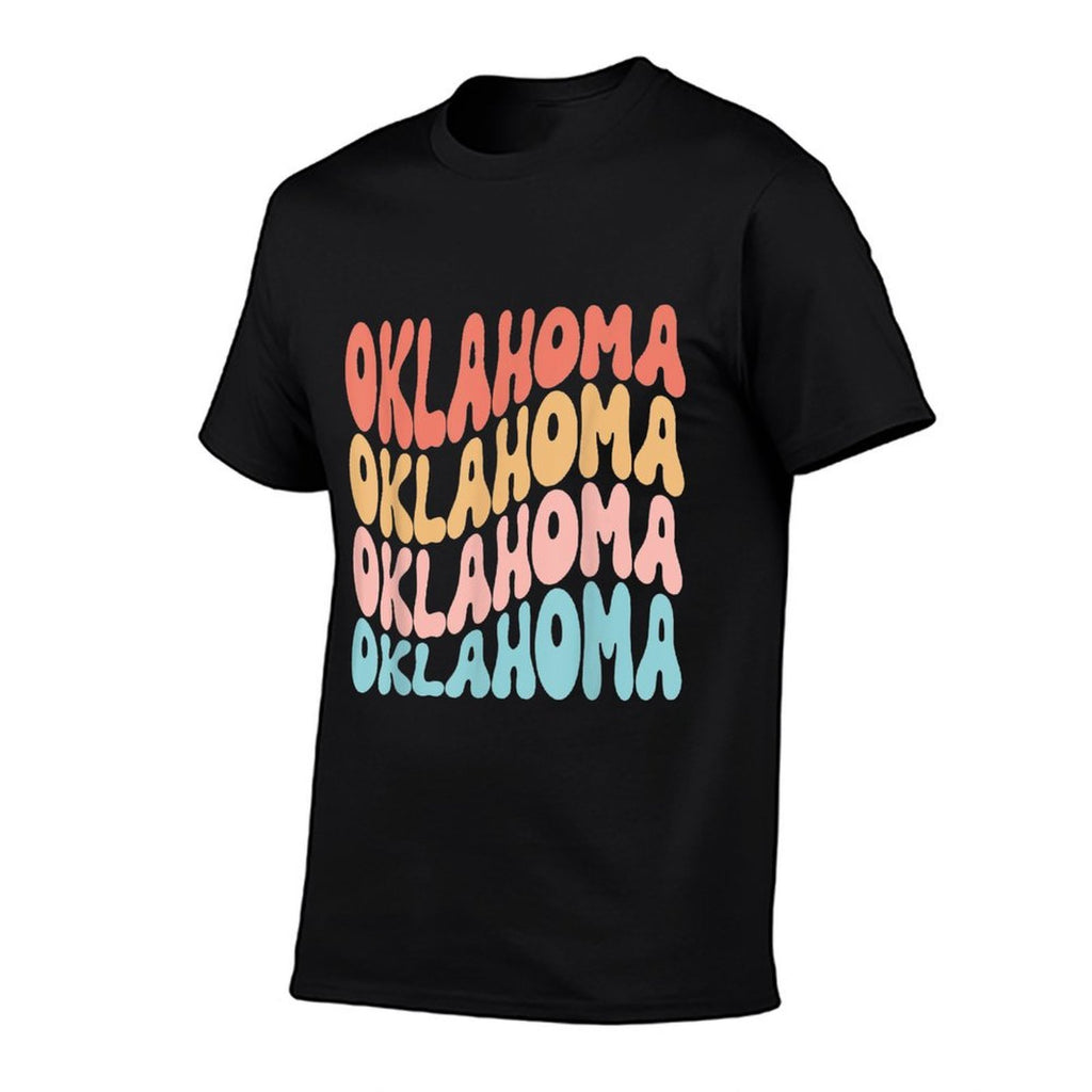 Funny Cute Retro Graphic Men Women  Kids Oklahoma  Cotton T-Shirt