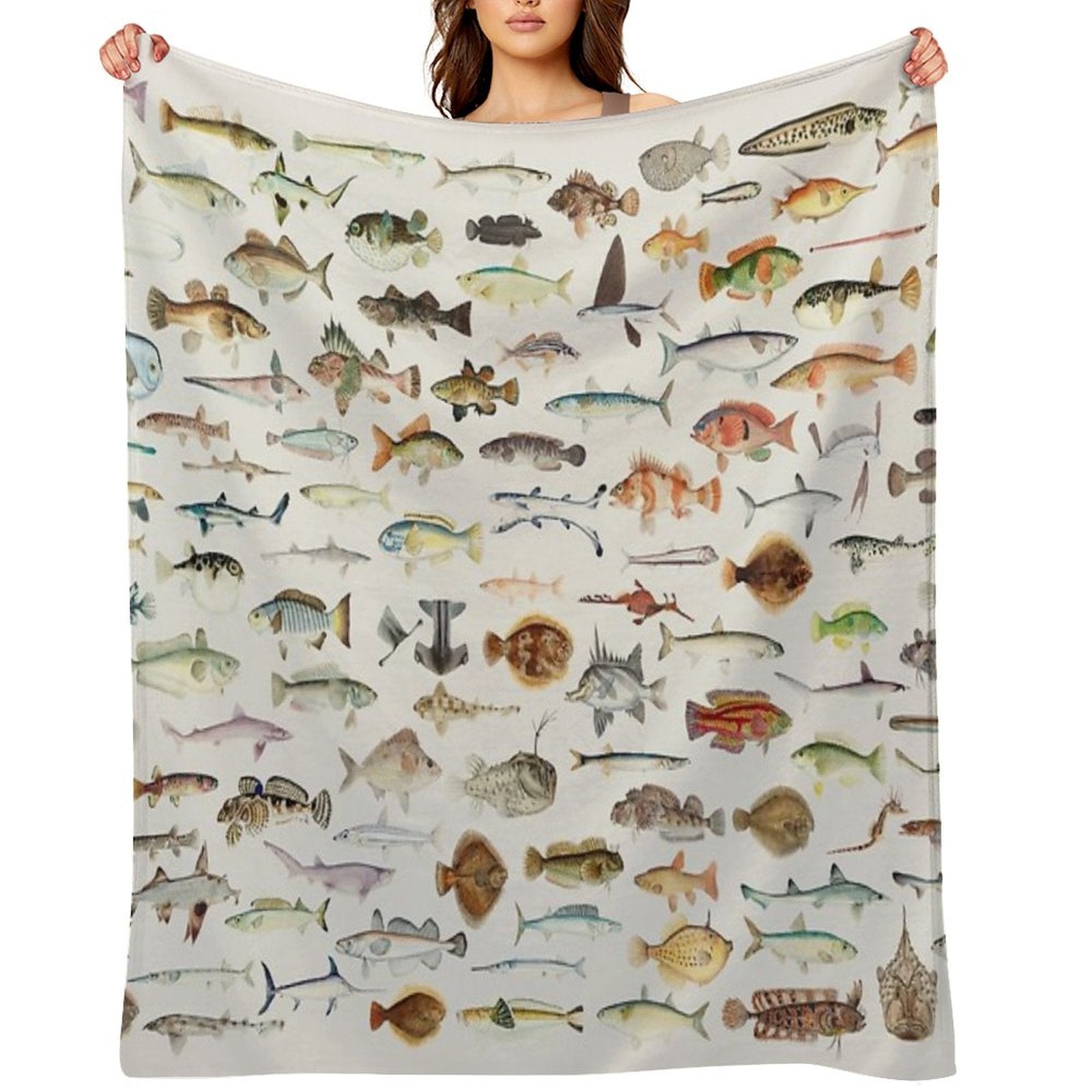 Fish Chart Comfort Throw Blanket