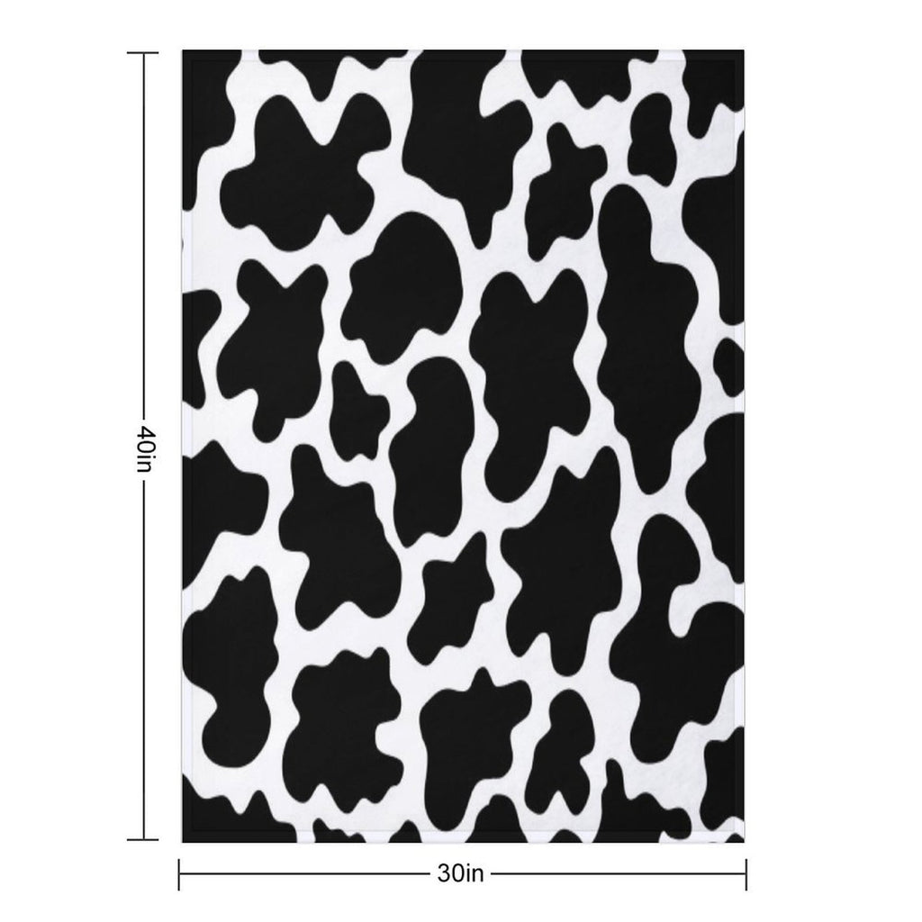 Cow Print Black And White Animal Print Patterns Wrinkle-free Throw Blanket