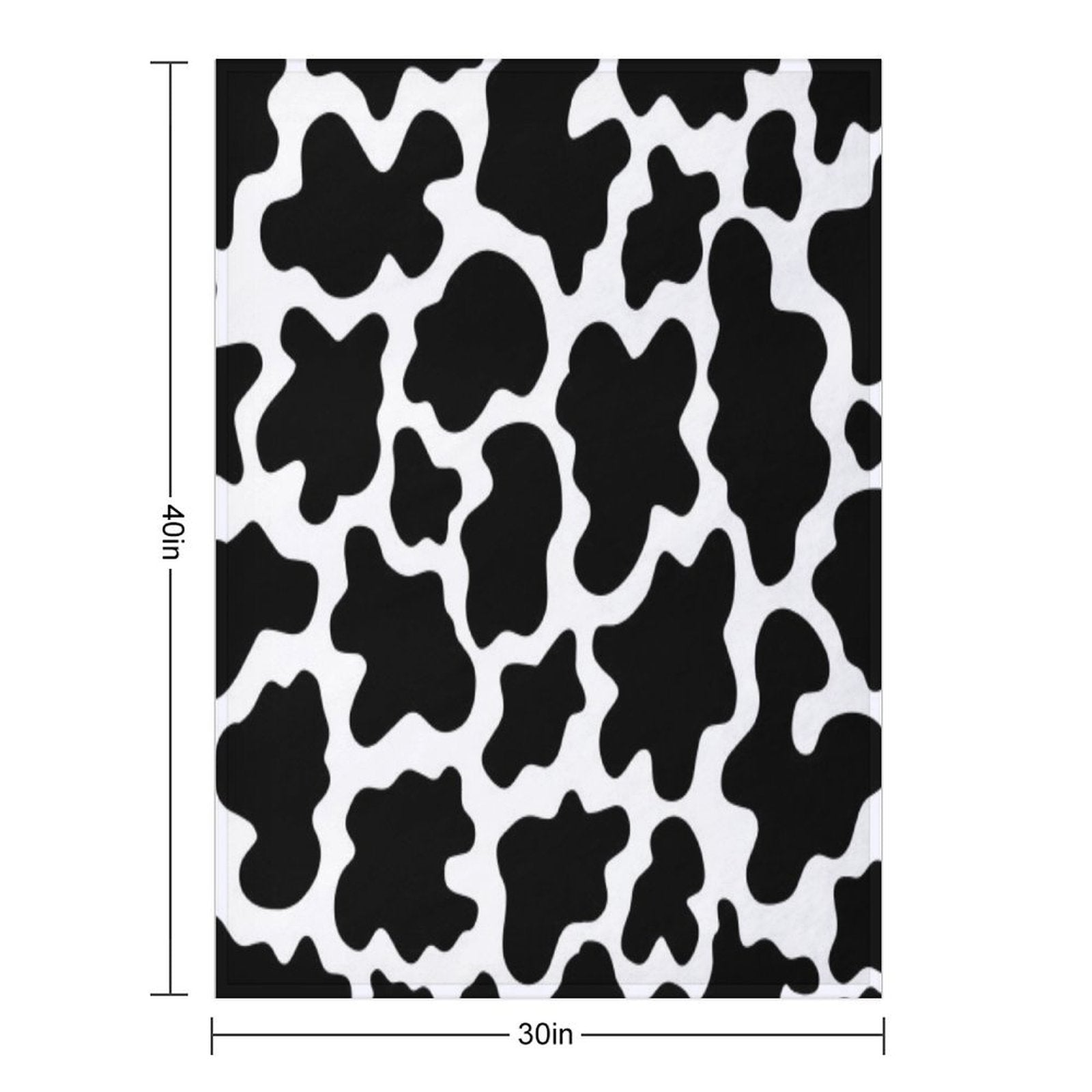 Cow Print Black And White Animal Print Patterns Wrinkle-free Throw Blanket
