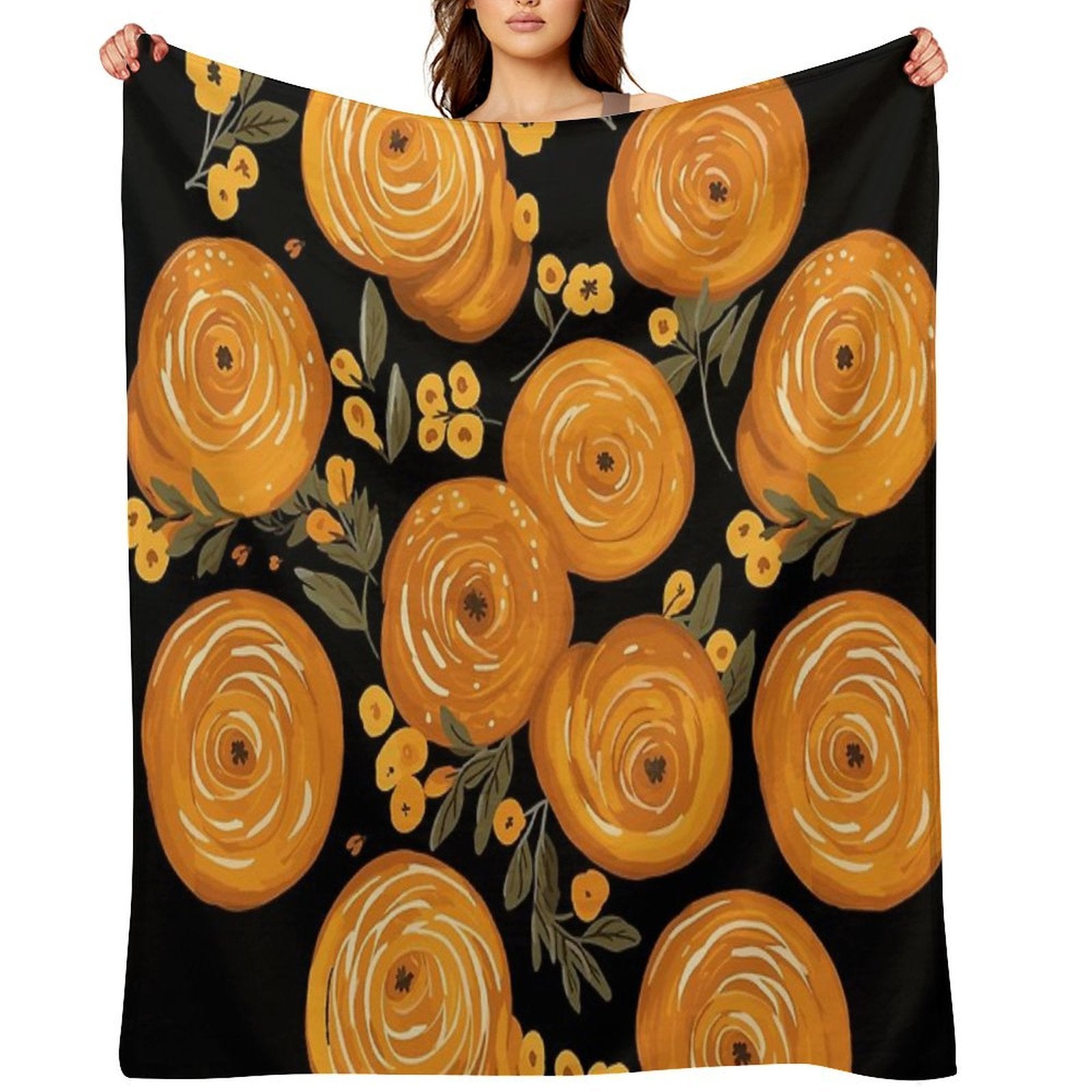 Honey Bun Wrinkle-free Throw Blanket