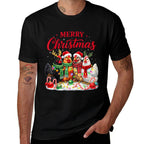 Christmas Chicken Lights Santa Xmas Farm Animal Holiday  Stretchy T-Shirt
