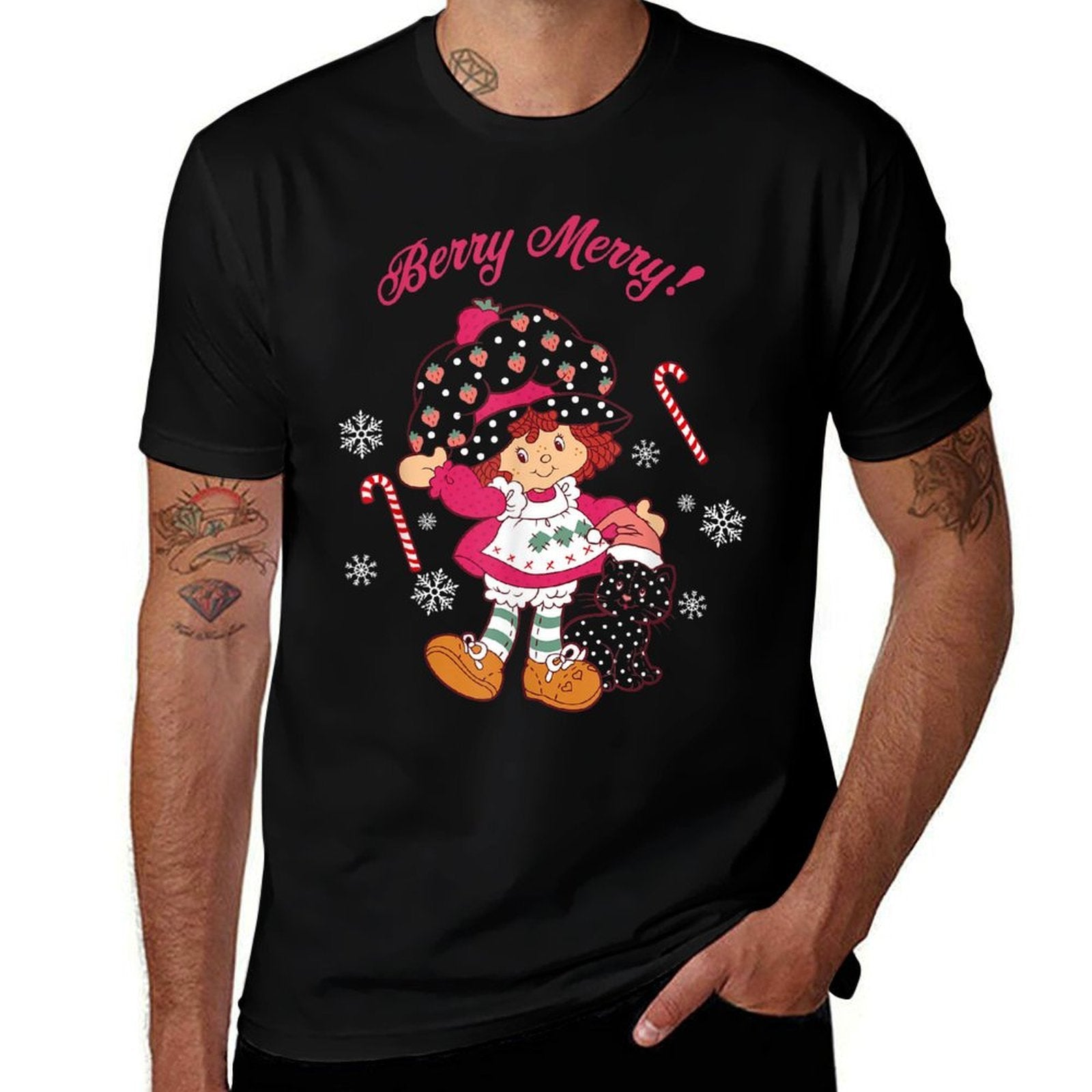 Strawberry Shortcake Christmas Berry Merry!  Graphic-printed T-Shirt