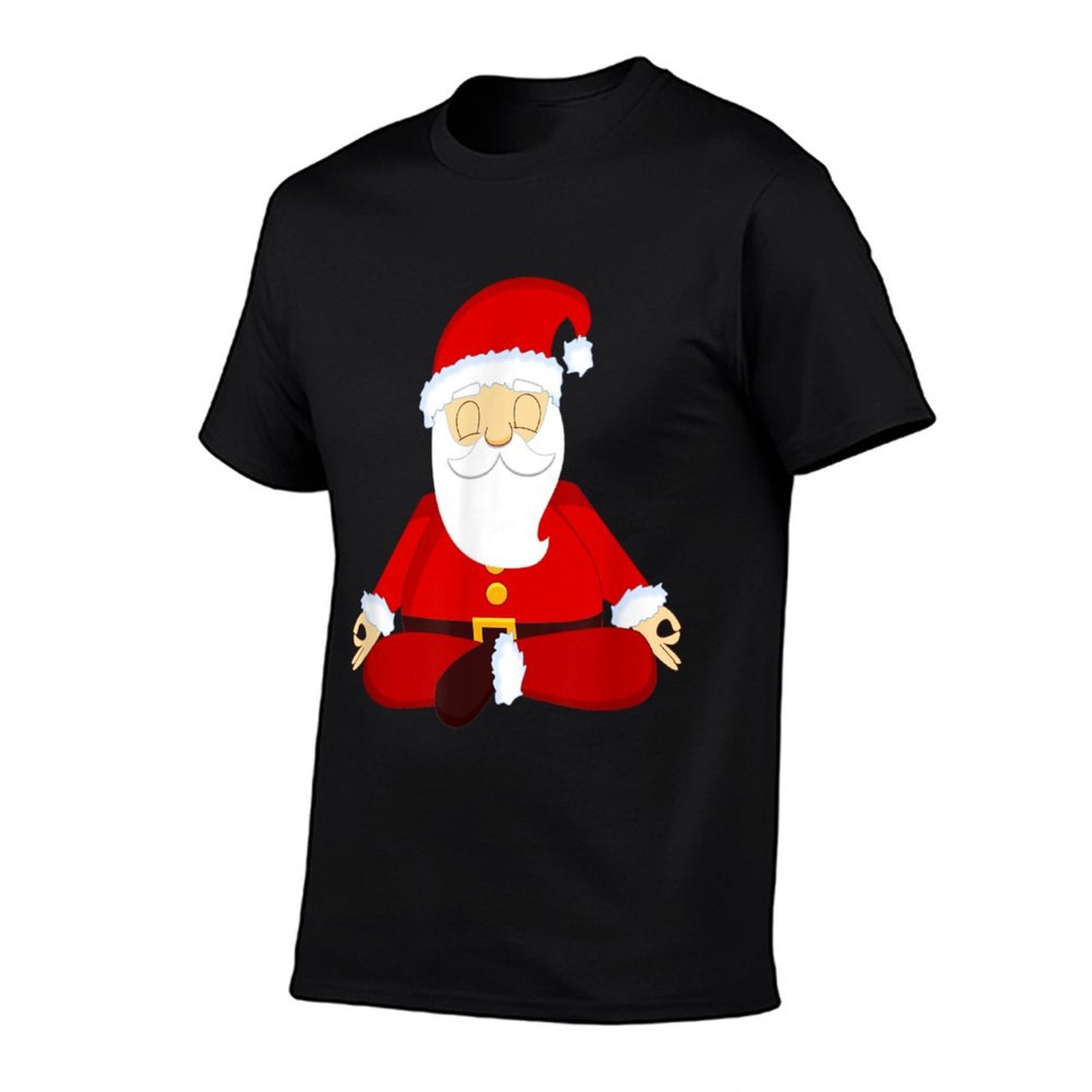 Funny Santa Claus Christmas Yoga Lotus Pose  Classic T-Shirt