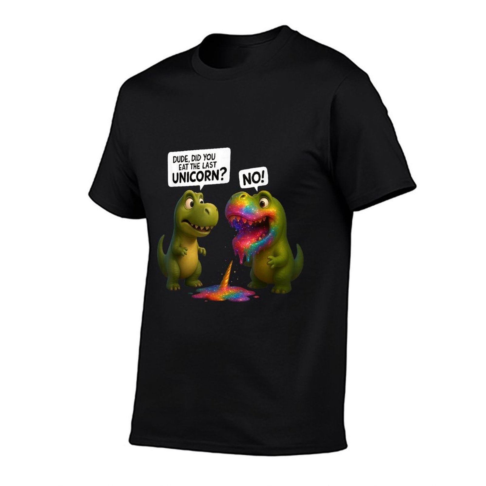 Funny Did You Eat The Last Unicorn T Rex Dino Dinosaur  Cotton T-Shirt