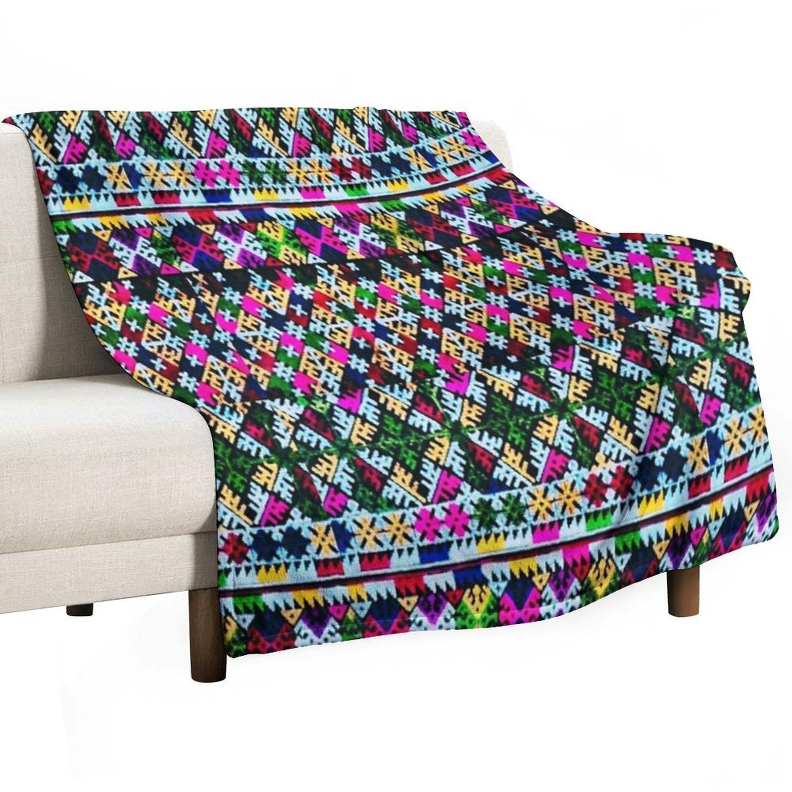 Iu Mien Trendy  Embroidery Easy Care Throw Blanket