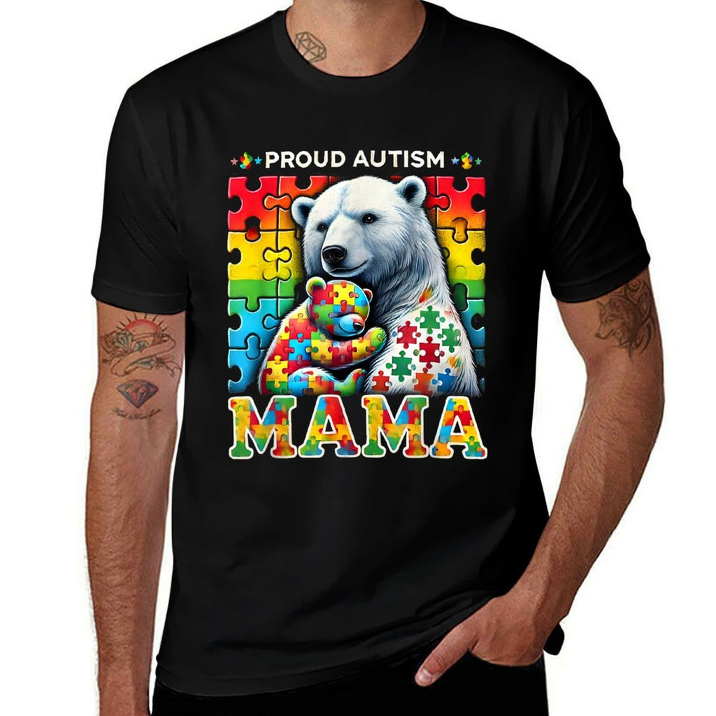 Autism Awareness Family Proud Autism Mama Bear Love  Breathable T-Shirt