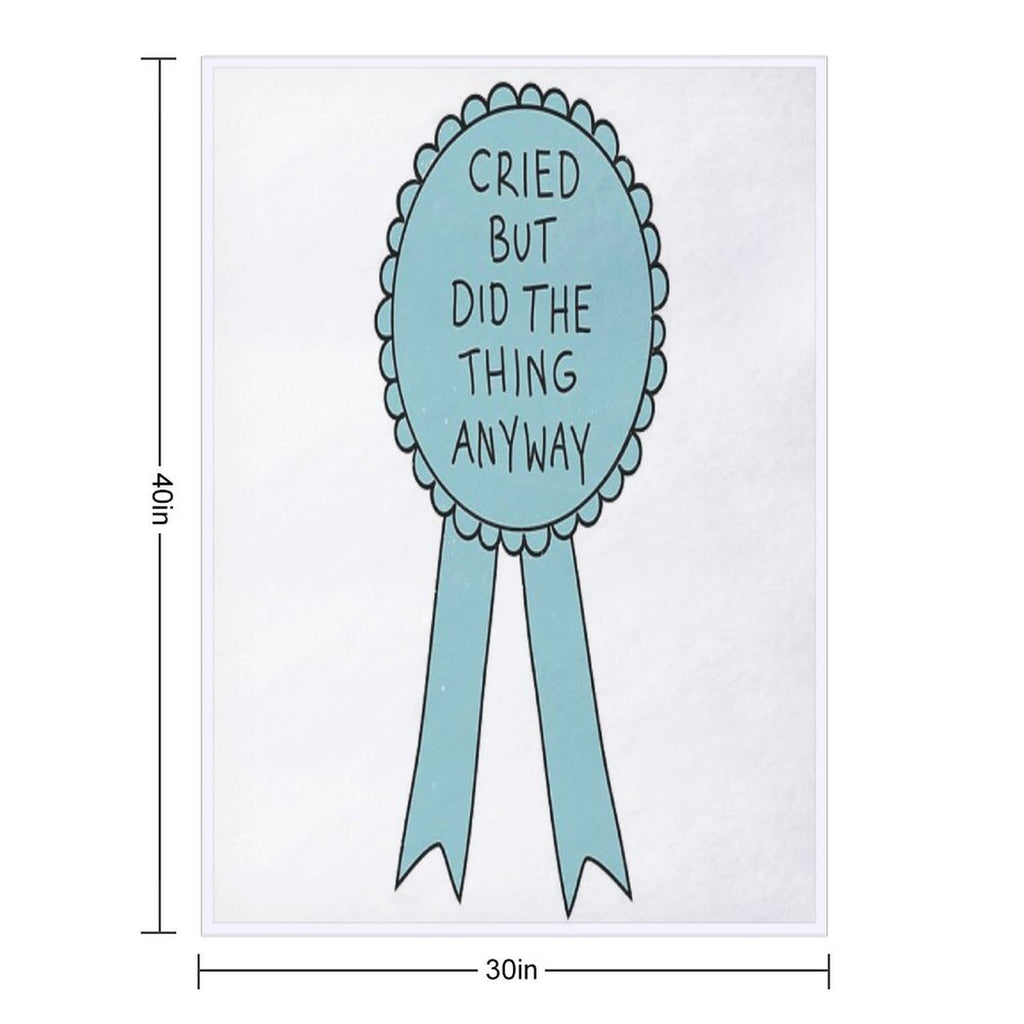 Did The Thing Anyway Travel-friendly Throw Blanket