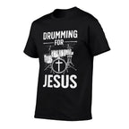 Funny Drumming Art For Men Women Drumline Drum Set Drummer  Relaxed-fit T-Shirt
