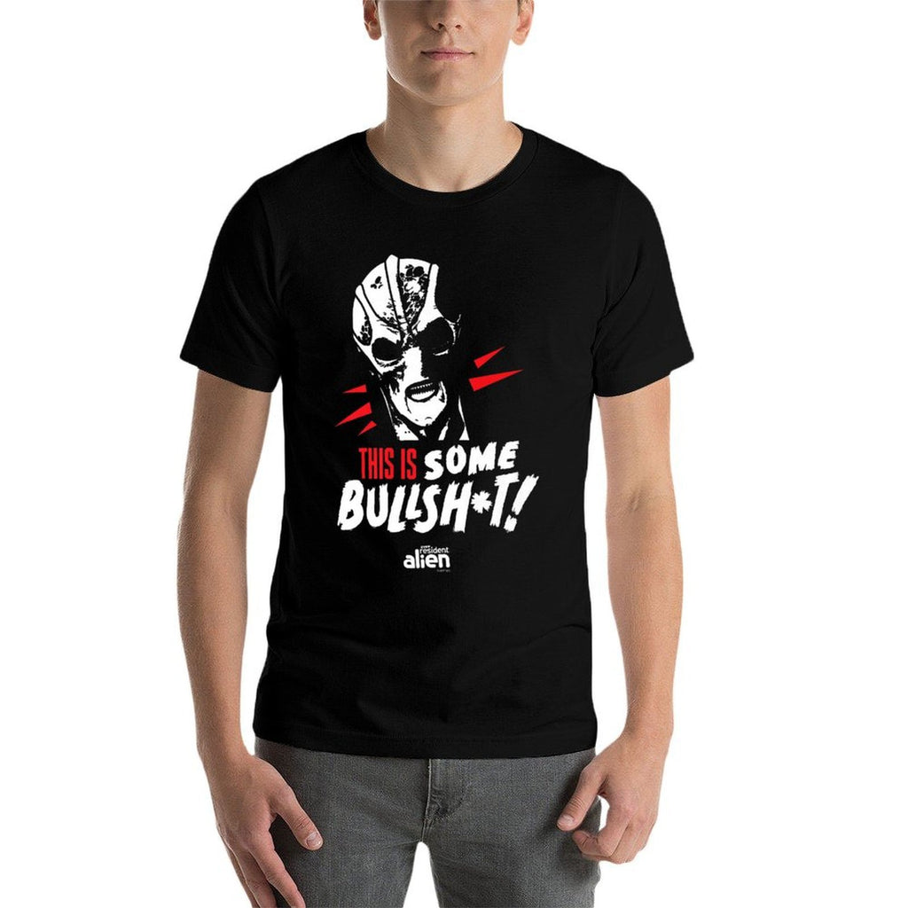 NBC Resident Alien This Is Some Bullshit - Officially Licensed Premium, Small, Black  Stretchy T-Shirt