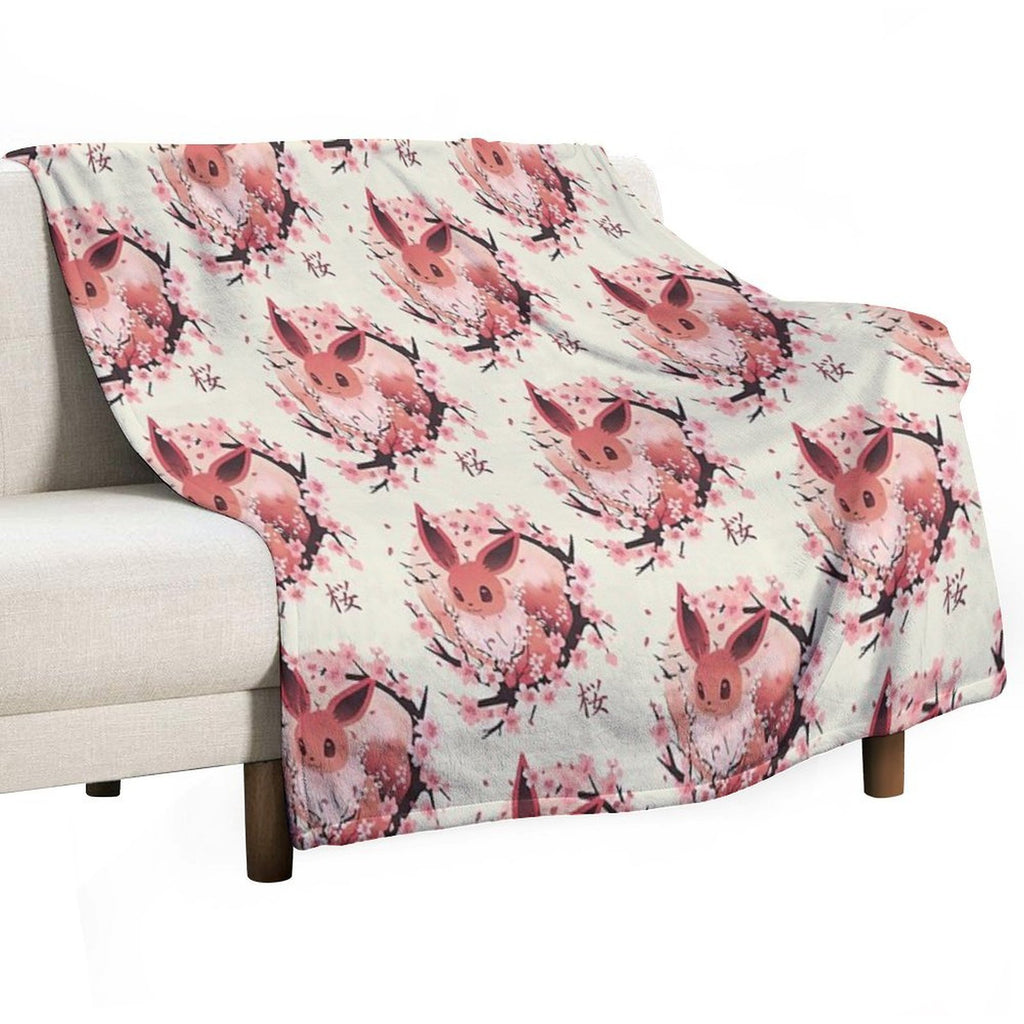 Sakura Eeveelution Machine-washable Throw Blanket