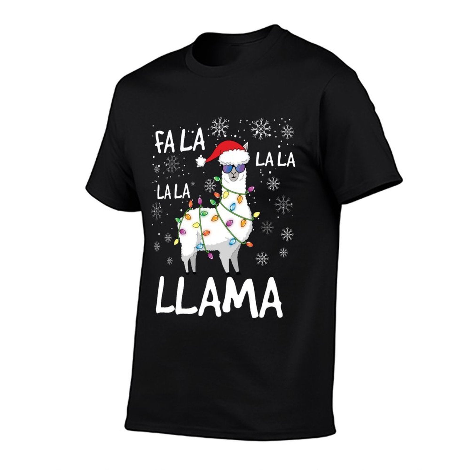 Fa La La Llama Women Men Kids Funny Llama Christmas  Polyester Blend T-Shirt