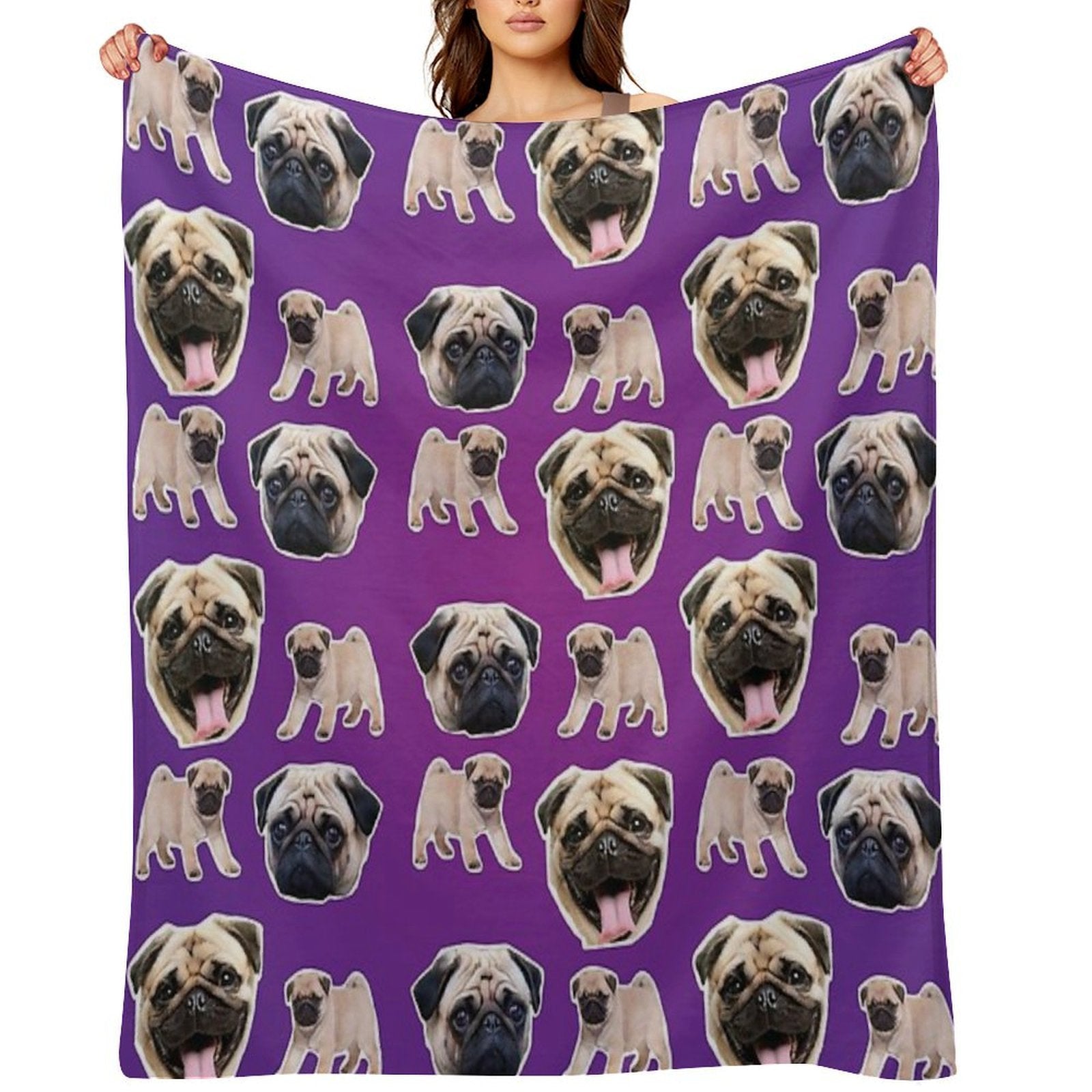 Pugs Velvety-soft Throw Blanket