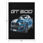 GT500 Mustang Shelby Cobra FORD PERFORMANCE BLUE Shrink-resistant Throw Blanket