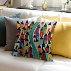 Village of Cinque Terre Soft Fade-Resistant Throw Pillow
