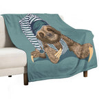Always Tired Sloth Versatility Throw Blanket