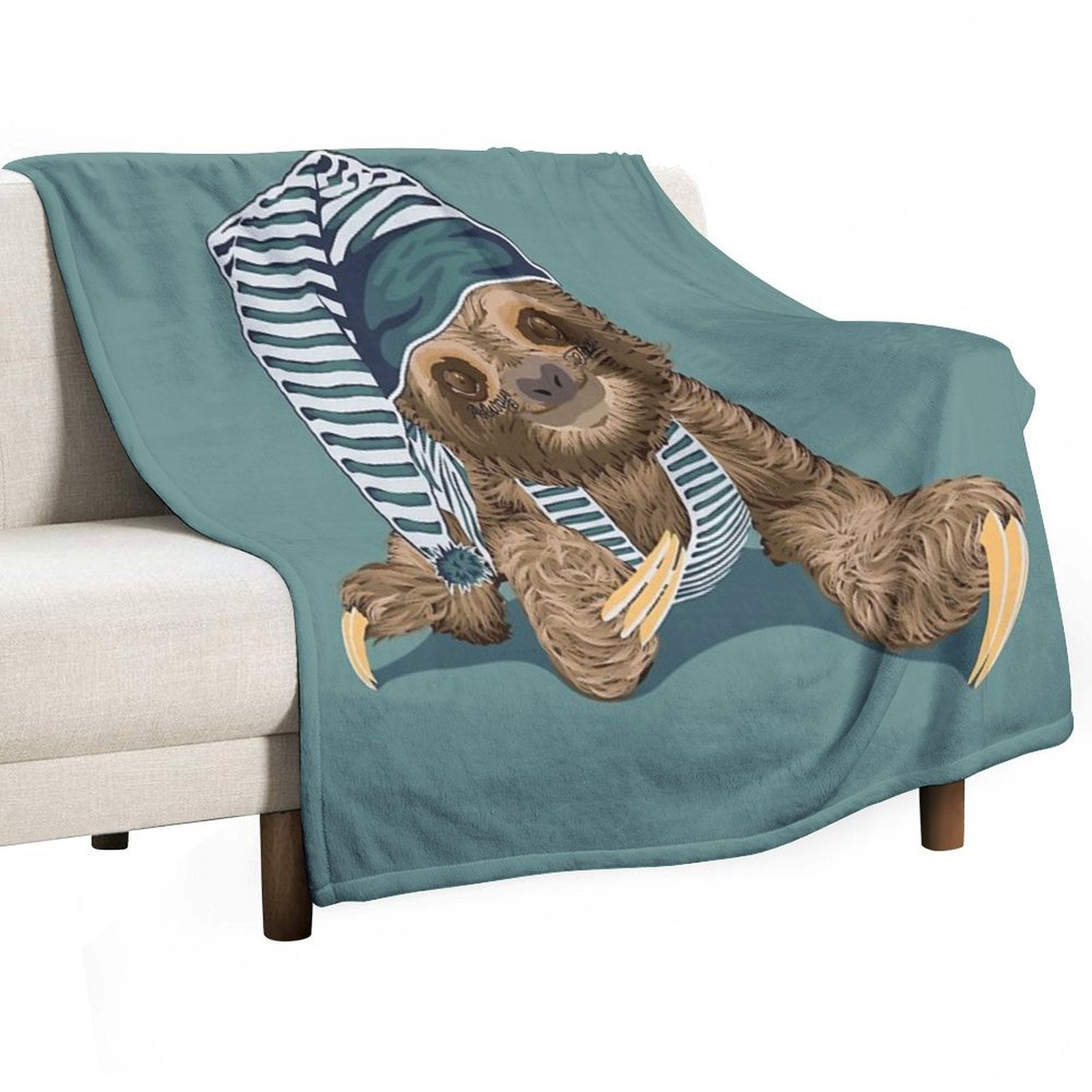 Always Tired Sloth Versatility Throw Blanket