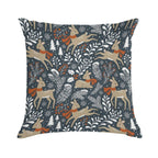 Winter Deer  Dark Grey Soft Warmth Comfort Throw Pillow