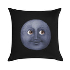 Moon Emoji Soft Short Plush Fabric Throw Pillow