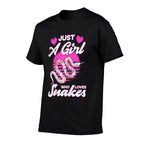 Just A Girl Who Loves Snakes  Trendy Pattern T-Shirt