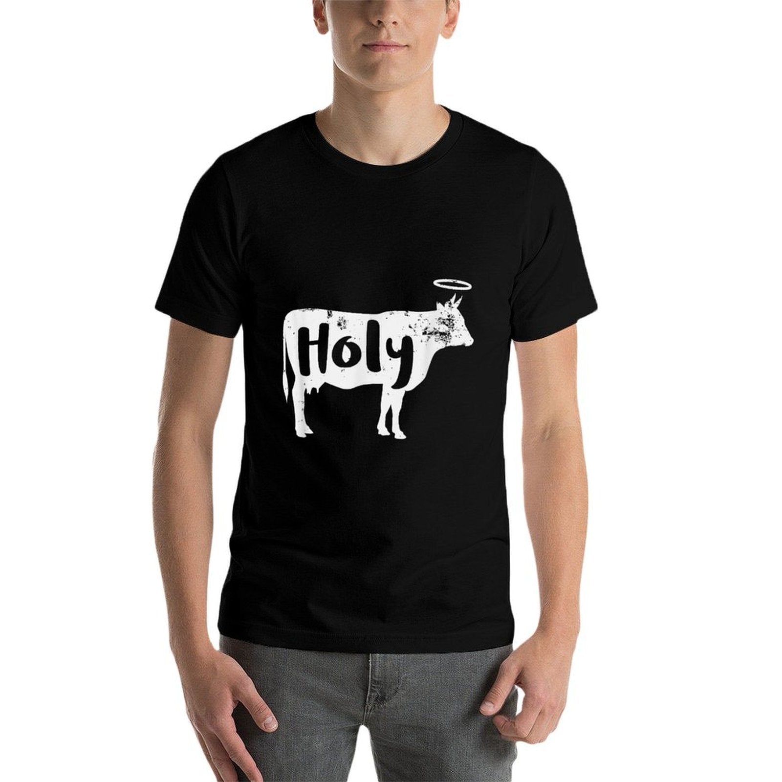 Holy Cow Funny Dairy Farmer Midwest Pride  Tagless Design T-Shirt
