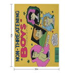 Non-Threatening Boys Magazine Quick-dry Throw Blanket