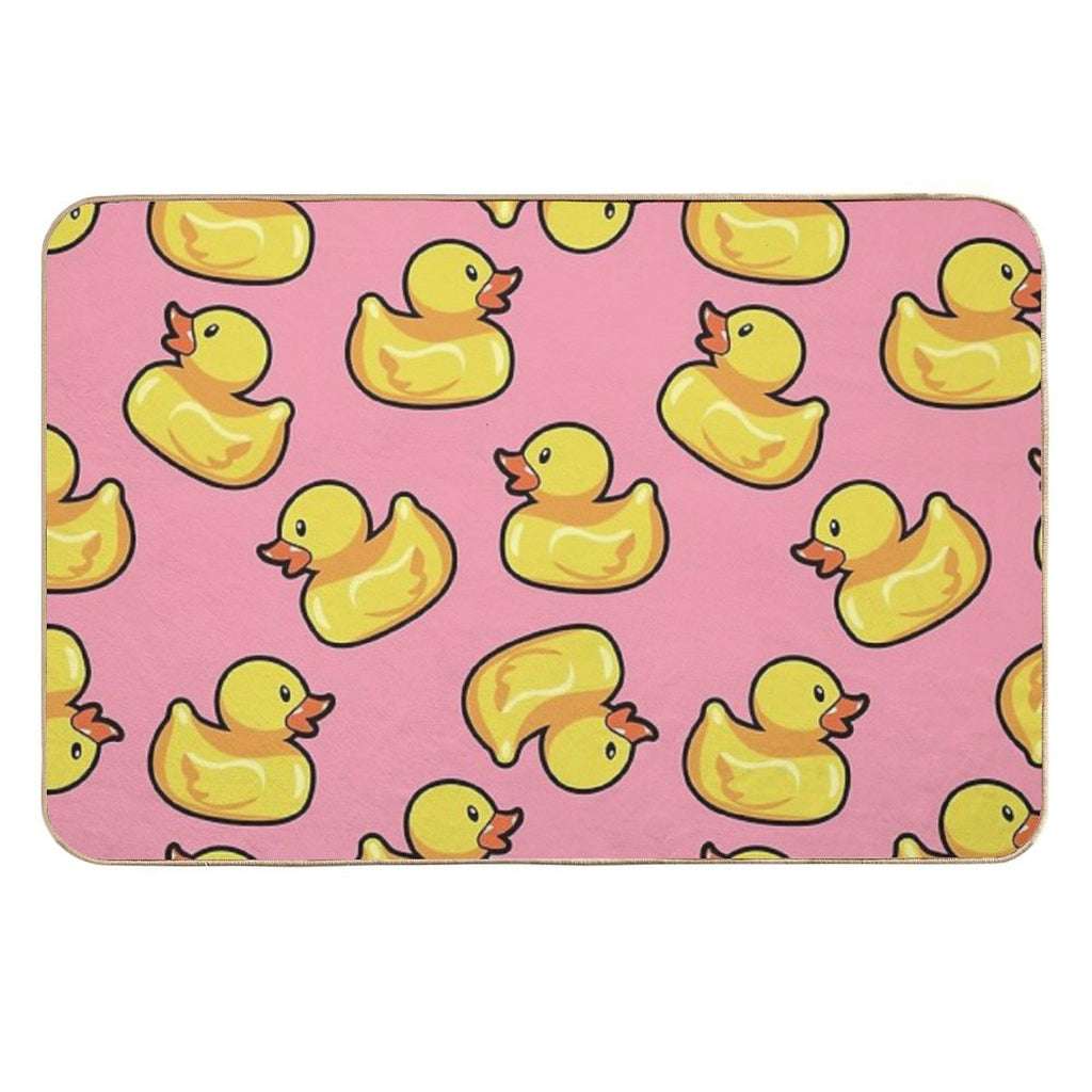 Rubber Duck Pink Pattern  Pet-Safe Bath Mat