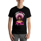 I Wear Pink for My Mom Breast Cancer Black Woman Melanin  Slim-fit Cut T-Shirt
