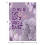 Steel Magnolias Clairee Two Pigs Fighting Under A Blanket Funny Movie Quote Lavender Version Multi-functional Throw Blanket