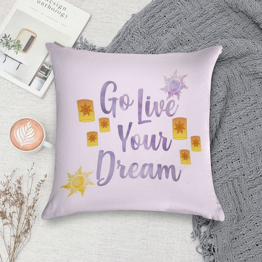 Go Live Your Dream Tangled Soft Gift Ready Throw Pillow