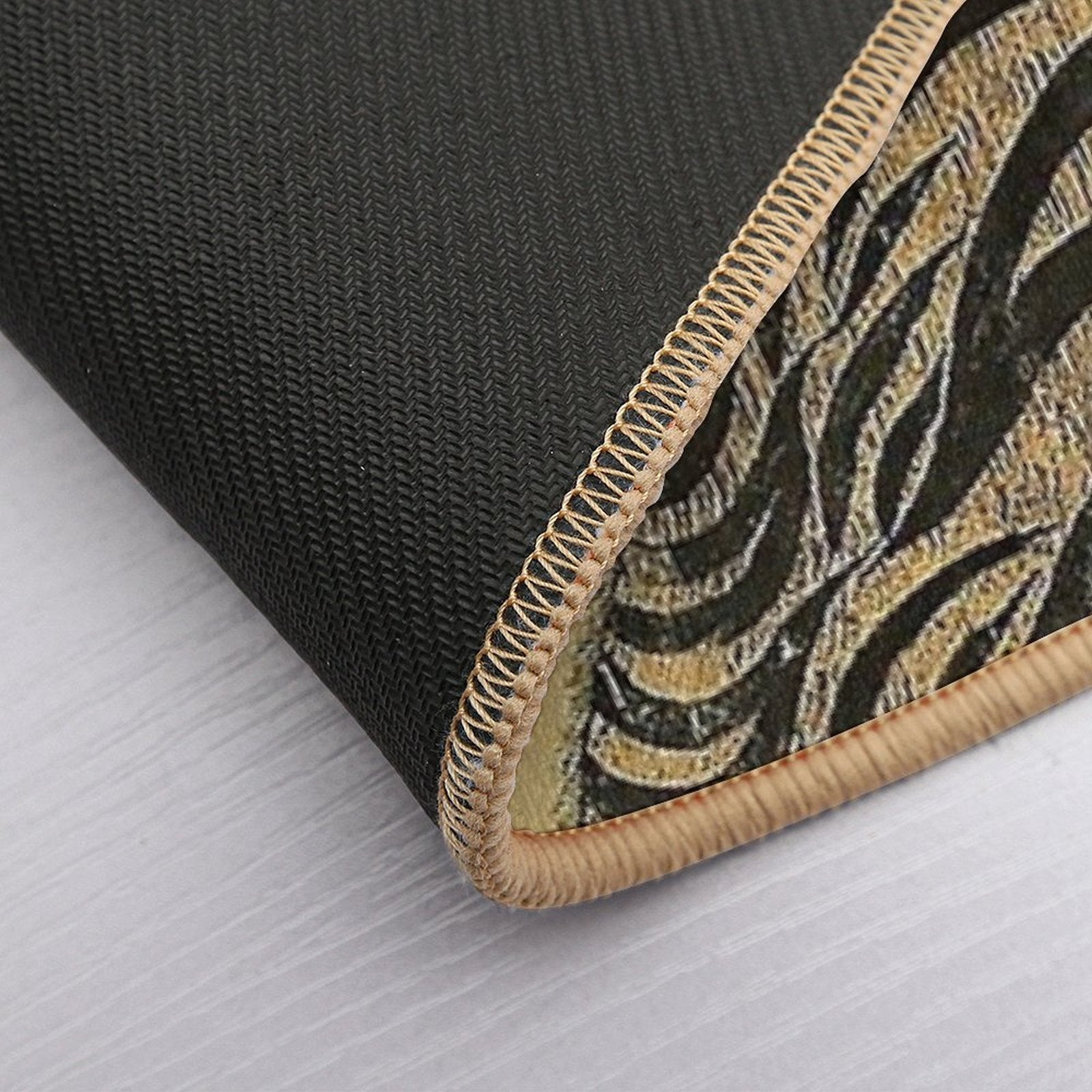 Striped Vintage Minhwa Tiger And Magpie  Easy To Clean Bath Mat