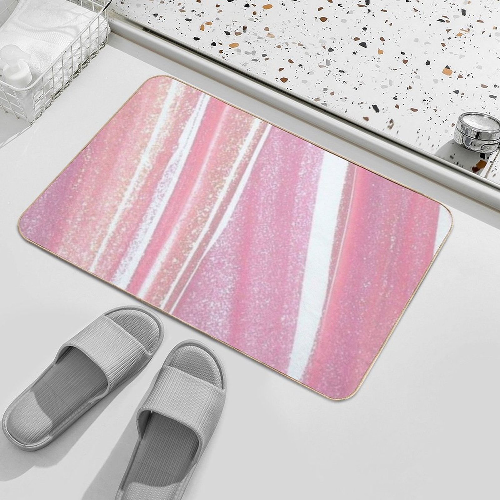 Pink Glitter  Multi-Purpose Bath Mat