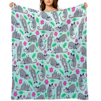 Opossum Pattern Quick-dry Throw Blanket