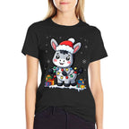 Donkey Christmas Santa Clauses Fairy Lights Donkeys  Versatile T-Shirt