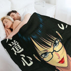 90s Anime Black Widow All-season Throw Blanket